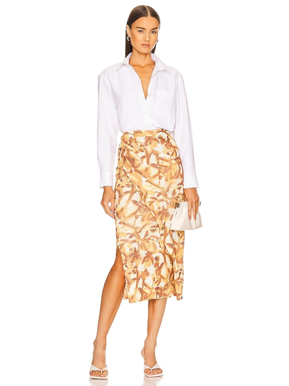 NWT Nanushka Taina Skirt in Botanic Aquarelle